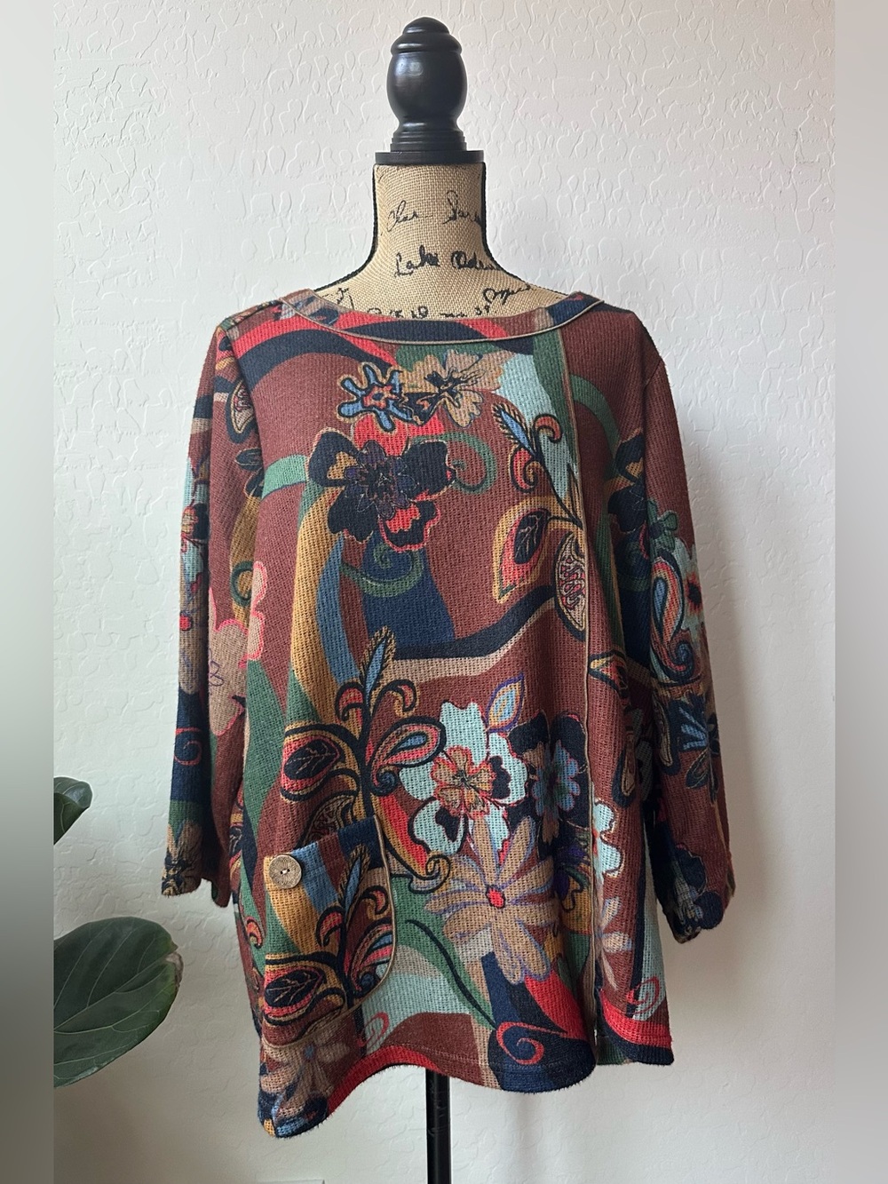 NWT Ali Miles Floral Pullover Top Size 3X